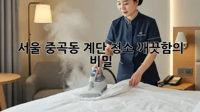 서울 중곡동 계단 청소: 깨끗함의 비밀
