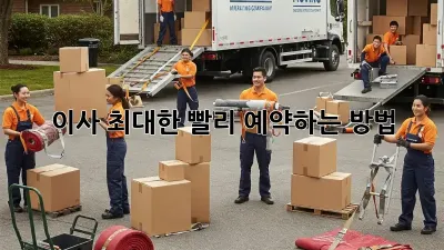 이사, 최대한 빨리 예약하는 방법!