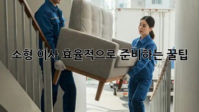 소형 이사, 효율적으로 준비하는 꿀팁! 🏡